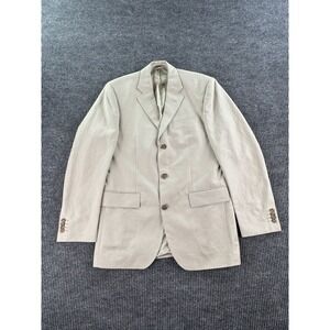 Vintage Banana Republic Suit Jacket 38 R Beige Cotton Linen Canvas Designer